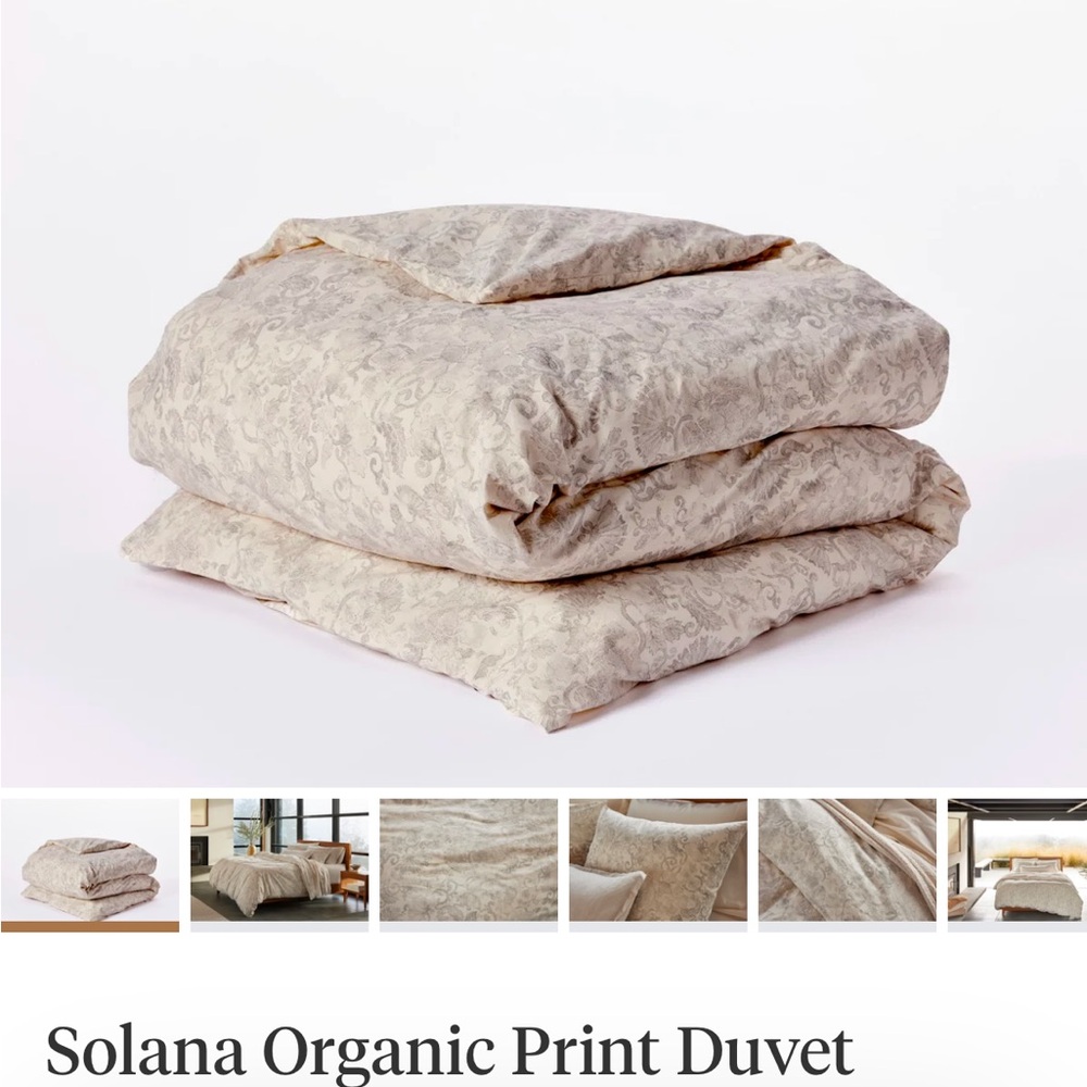NEW. COYUCHI Solana Print Queen Duvet.